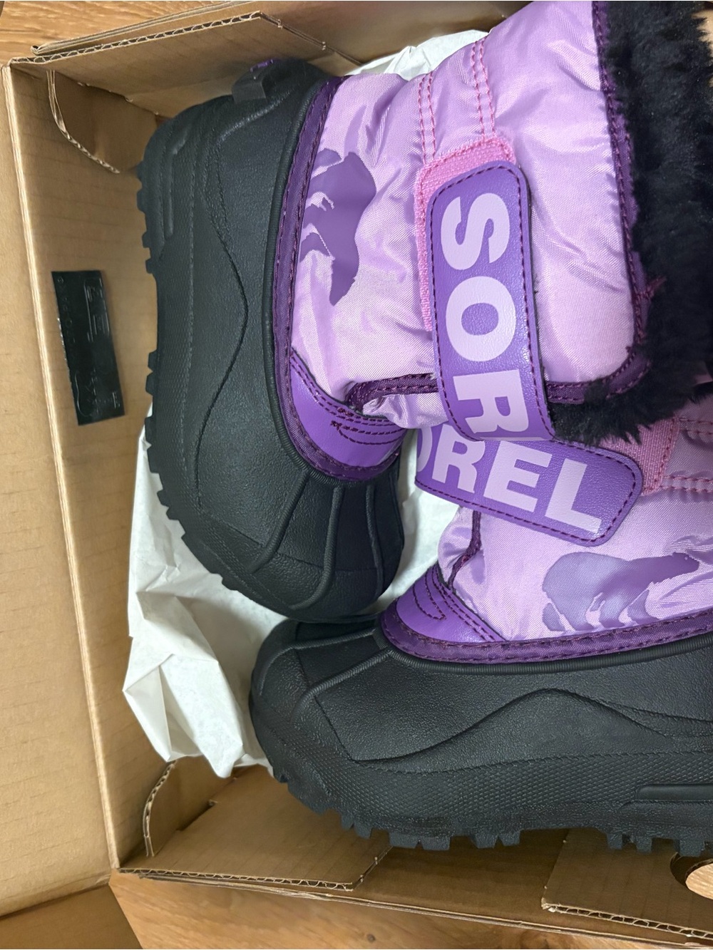 Sorel Kids' Purple & Black Insulated Commander Boot (Children's 9)
